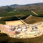 Aerial view of the Yucca Mountain site in Nevada
